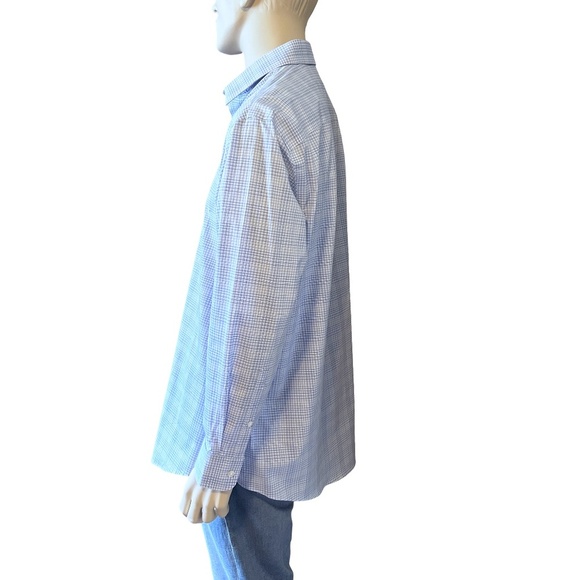 Calvin Klein Dress Shirt Cotton Long Sleeve Steel + Wrinkle Free Regular Fit - Picture 12 of 14